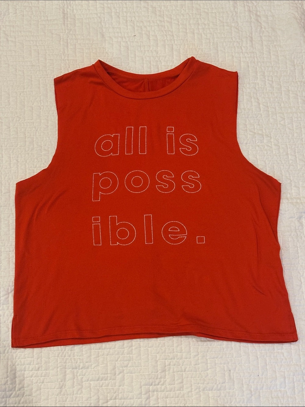 good hYOUman Red Muscle Tank Size M